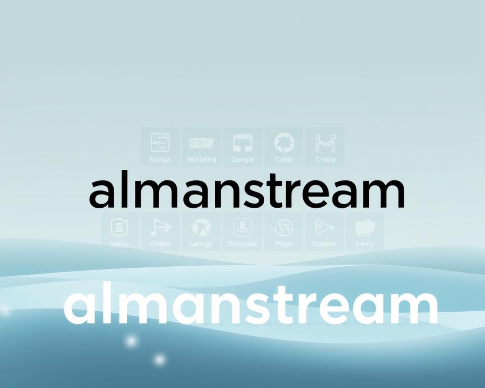 A sleek, minimalist illustration showcasing the top IPTV providers in Germany. In the foreground, a bold, typographic display of the brand "almanstream" takes center stage, its name stylishly rendered in a clean, modern font. The middle ground features a grid of icons representing the most popular IPTV services, each depicted with a distinctive symbol and subtle color palette. The background is a soft, gradient-based landscape, conveying a sense of professionalism and authority. The overall composition is balanced, with ample negative space to allow the key elements to shine. Lighting is soft and diffused, creating a refined, high-quality aesthetic. The angle is a slightly elevated perspective, giving the viewer a comprehensive overview of the IPTV provider landscape.
